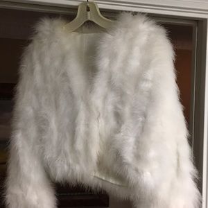 Ladies rabbit fur dinner cape